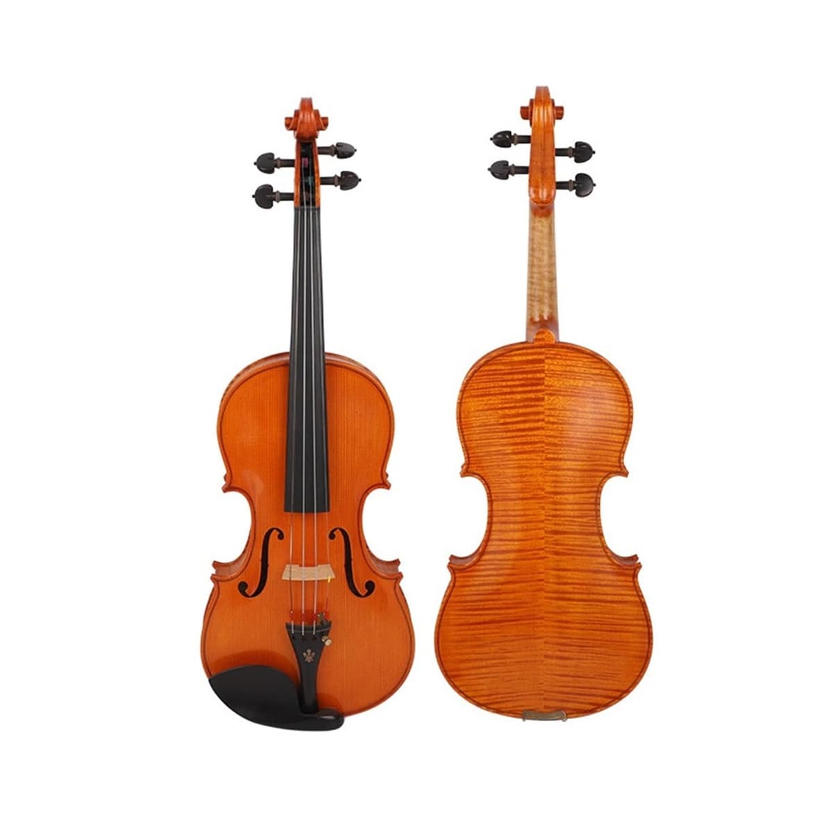 MJRQWS MSZYWJAB Violín 4/4 de arce hecho a mano, patrón de laca, instrumento de cuerda (1, 4/4)