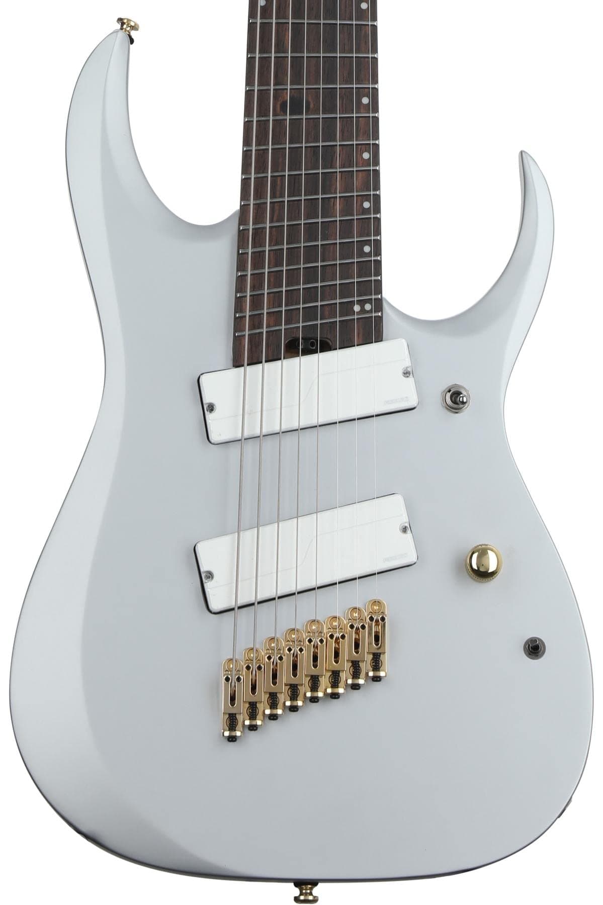 Ibanez Axe Design Lab RGDMS8 Guitarra Eléctrica Multiescala de 8 Cuerdas - Classic Silver Matte RGDMS8CSM
