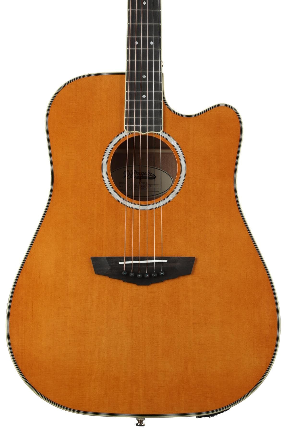 D’Angelico Excel Bowery Dread Guitarra Electroacústica - Vintage Natural, electroacústica dreadnought, preamplificada, acabado natural vintage DAED500VNATGP2
