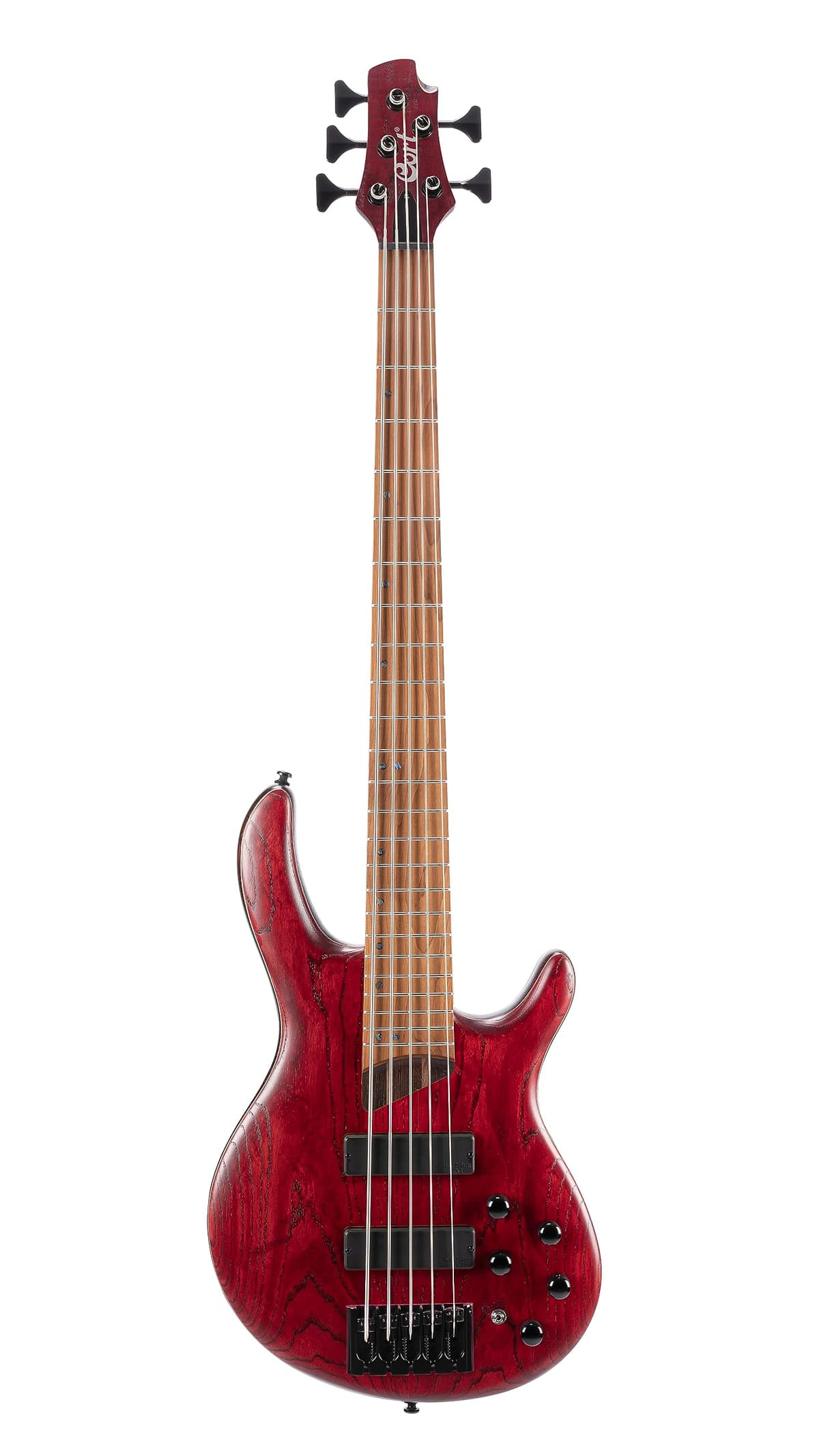 Cort B5ELEMENTOPBR Bajo Eléctrico de 5 Cuerdas, Diestro, Open Pore Burgundy Red, Escala Completa