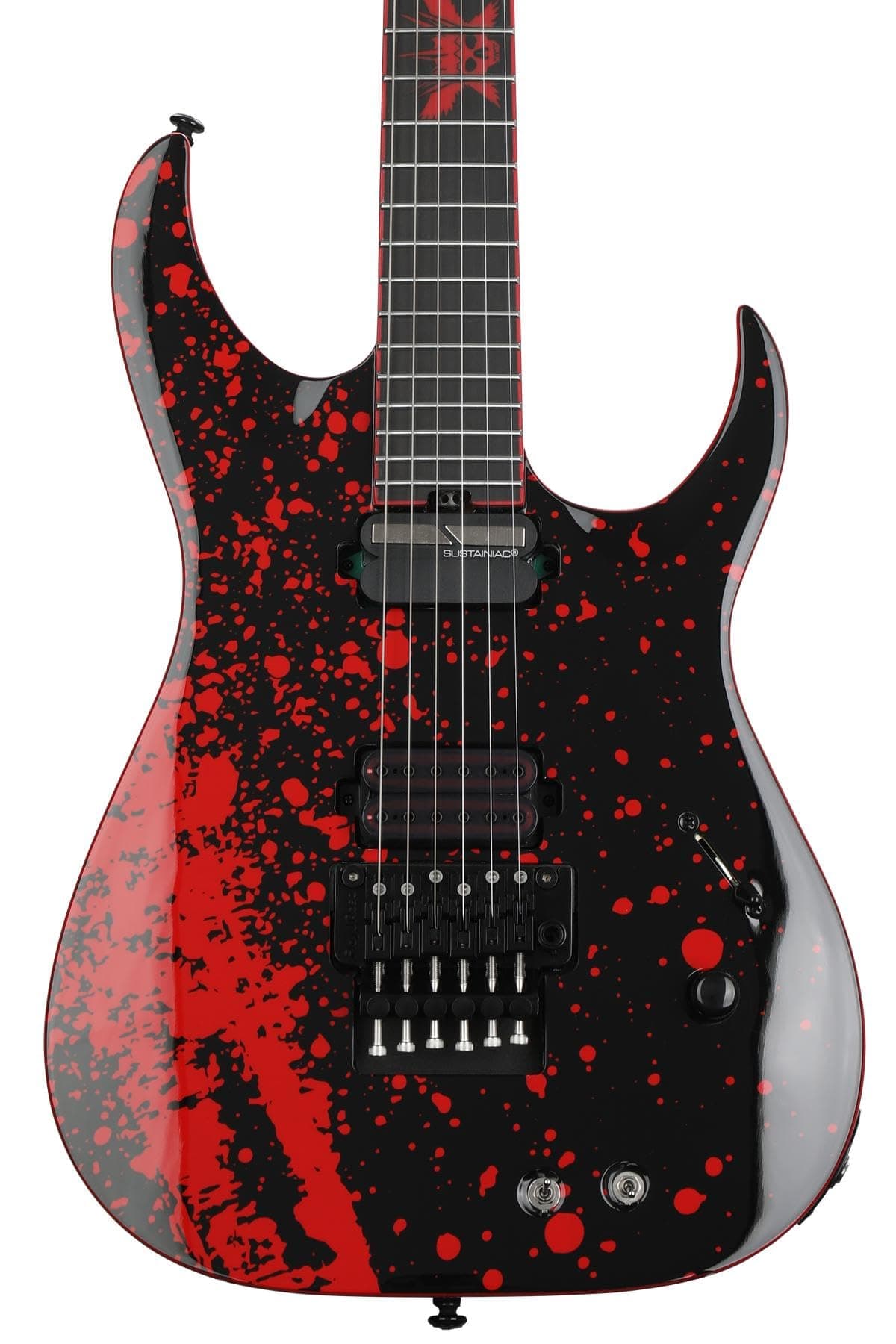 Schecter Banshee 6 FRS Sullivan King - Guitarra Eléctrica, Obsidian Blood, Floyd Rose, 6 Cuerdas, Pastillas Activas 2484