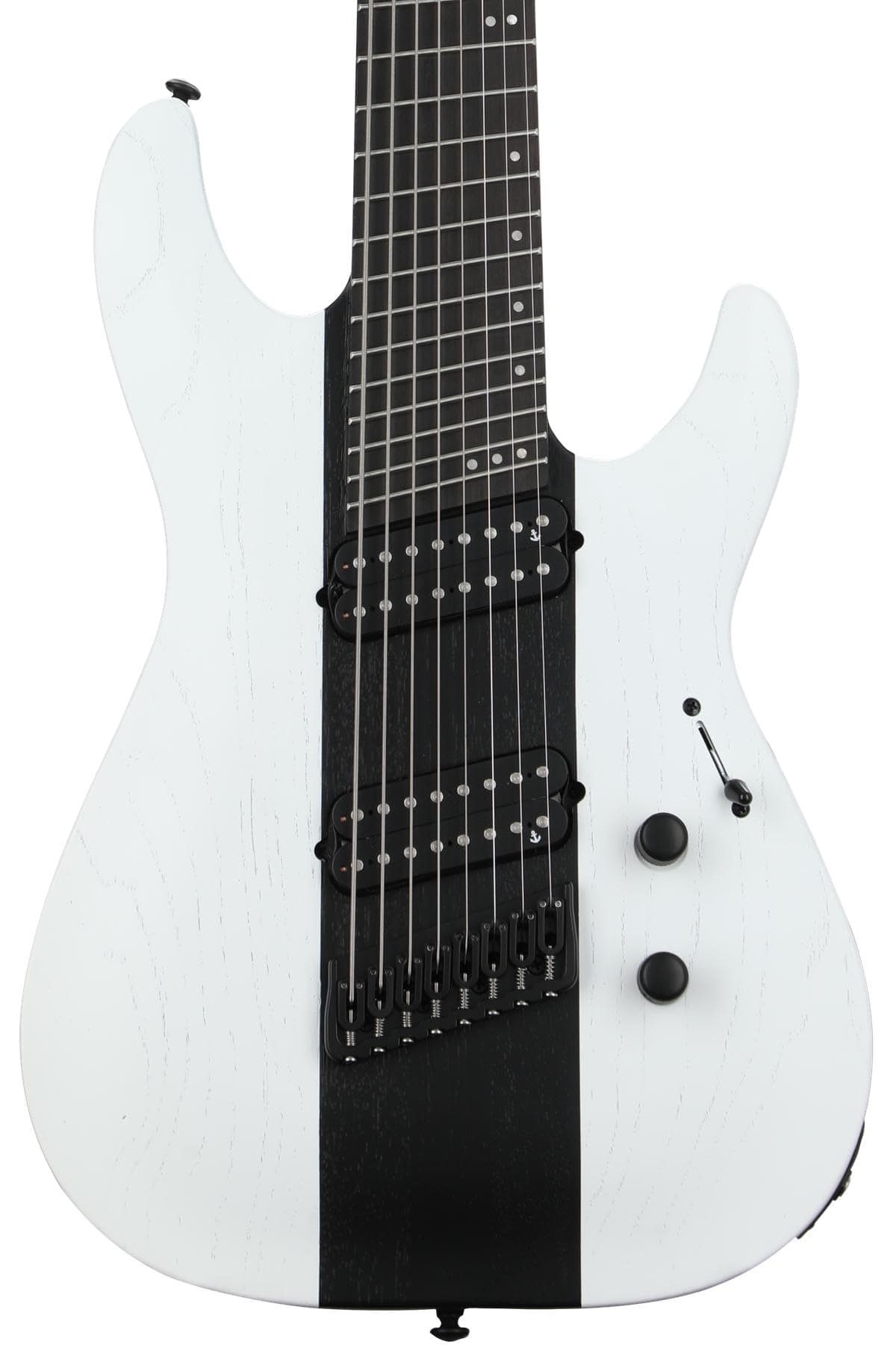 Schecter C-8 Contrasts Rob Scallon Guitarra Eléctrica 8 Cuerdas Multiescala - Blanco/Negro 909