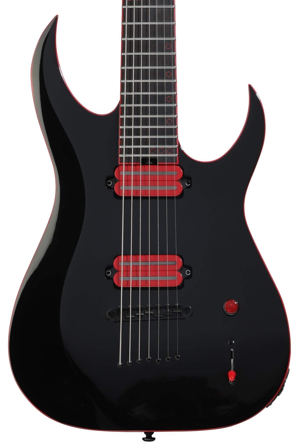 Schecter Sunset-7 Red Dawn Guitarra Eléctrica Barítona de 7 Cuerdas - Gloss Black 3891