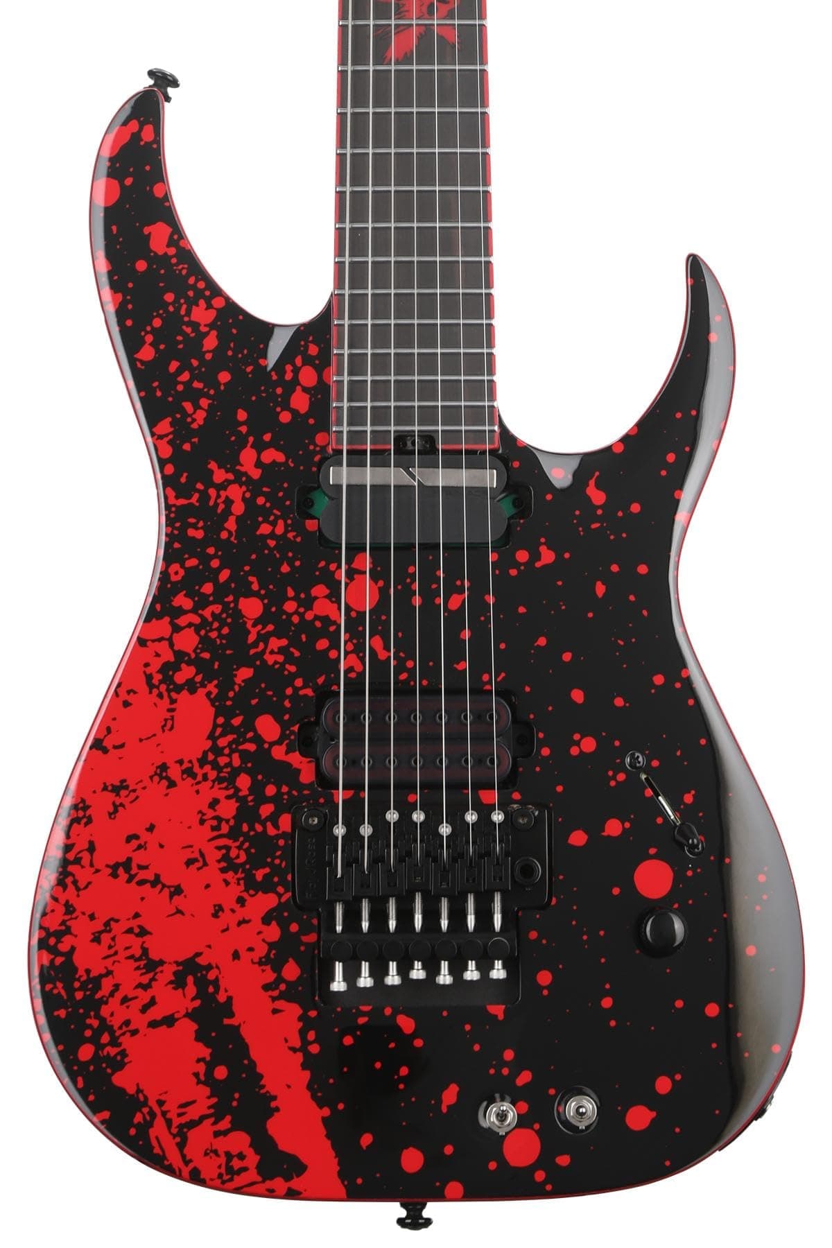 Schecter Sullivan King Banshee 7 FRS - Guitarra Eléctrica 7 Cuerdas, Floyd Rose, Activa, Color Obsidian Blood 2485
