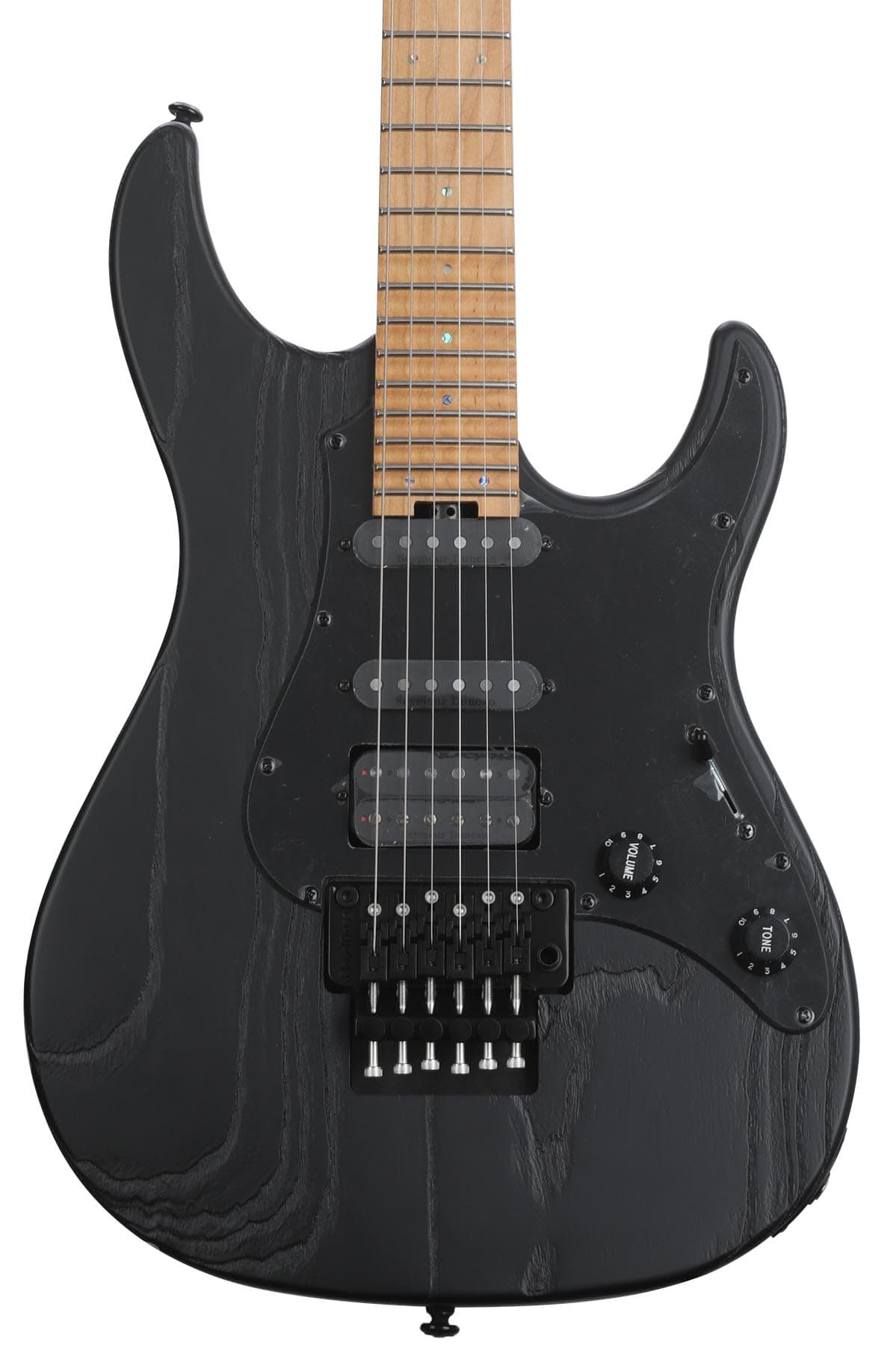 ESP LTD SN-1000FR Guitarra Eléctrica Floyd Rose Humbuckers Acabado Black Blast Negra LSN1000FRMBLKBLAST