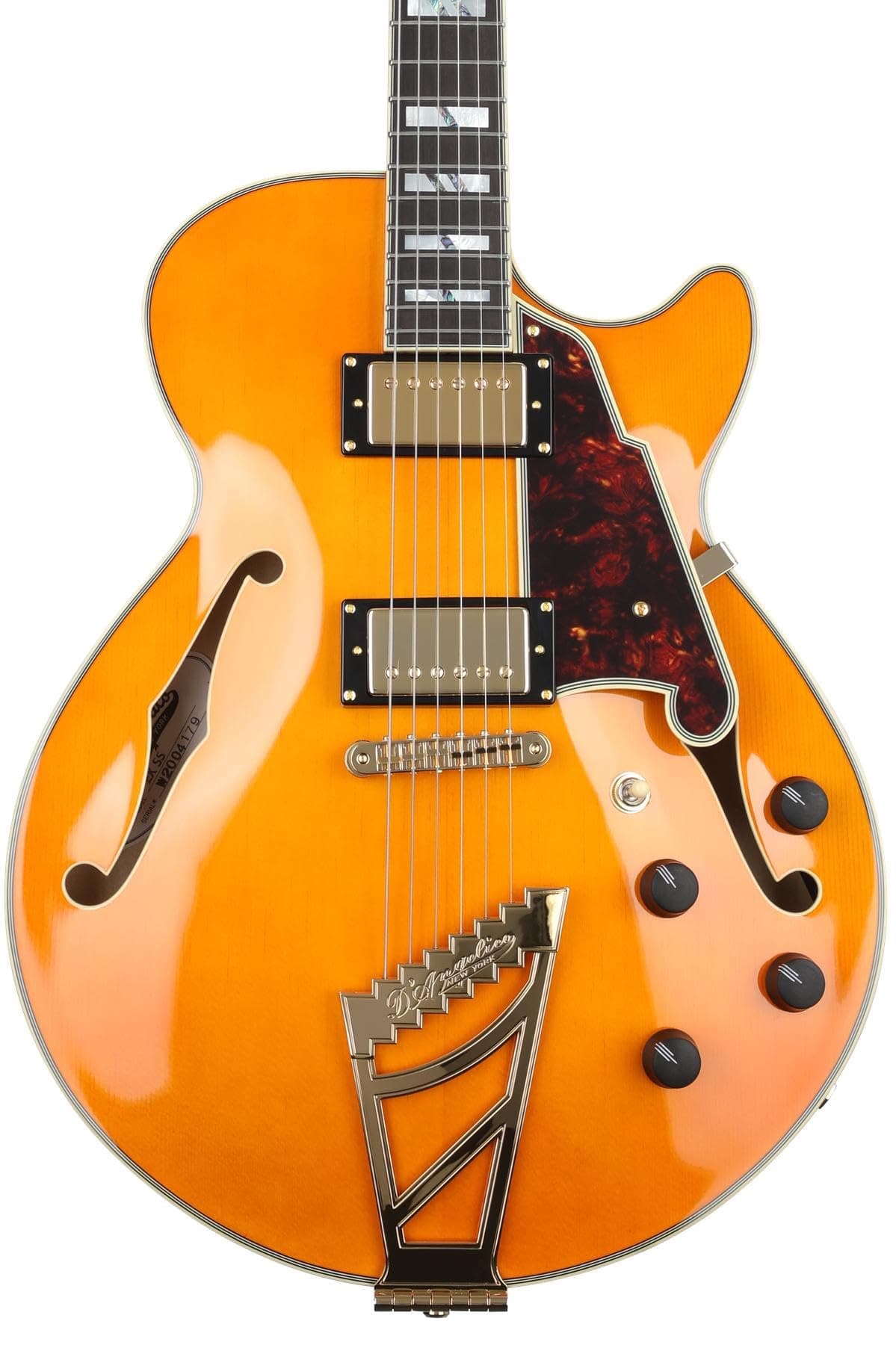 D'Angelico Excel DAESSVNATGT Guitarra Eléctrica Semihueca de 6 Cuerdas, Diestro, Vintage Natural
