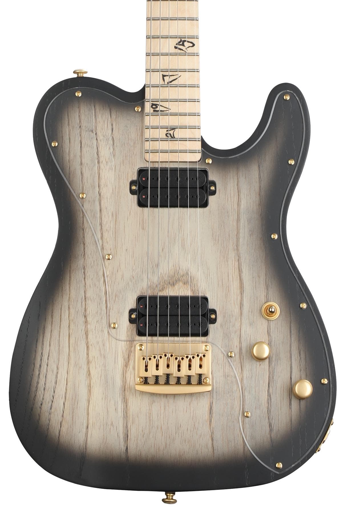Schecter Meegs PT EX Baritone - Guitarra Eléctrica Barítono, Charcoal Burst Open Pore, 6 Cuerdas, Cuerpo Sólido, PartNumber 869