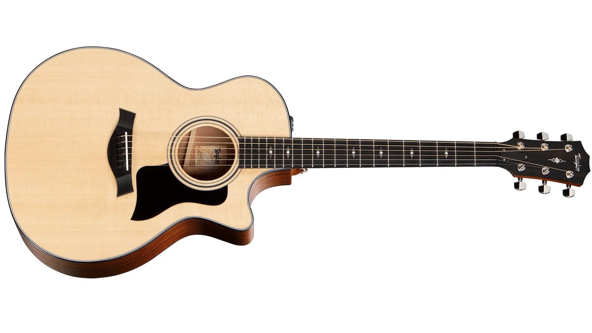 Taylor 314ce Grand Auditorium Guitarra Electroacústica de Madera Maciza con Cutaway y Pastilla, Acabado Natural
