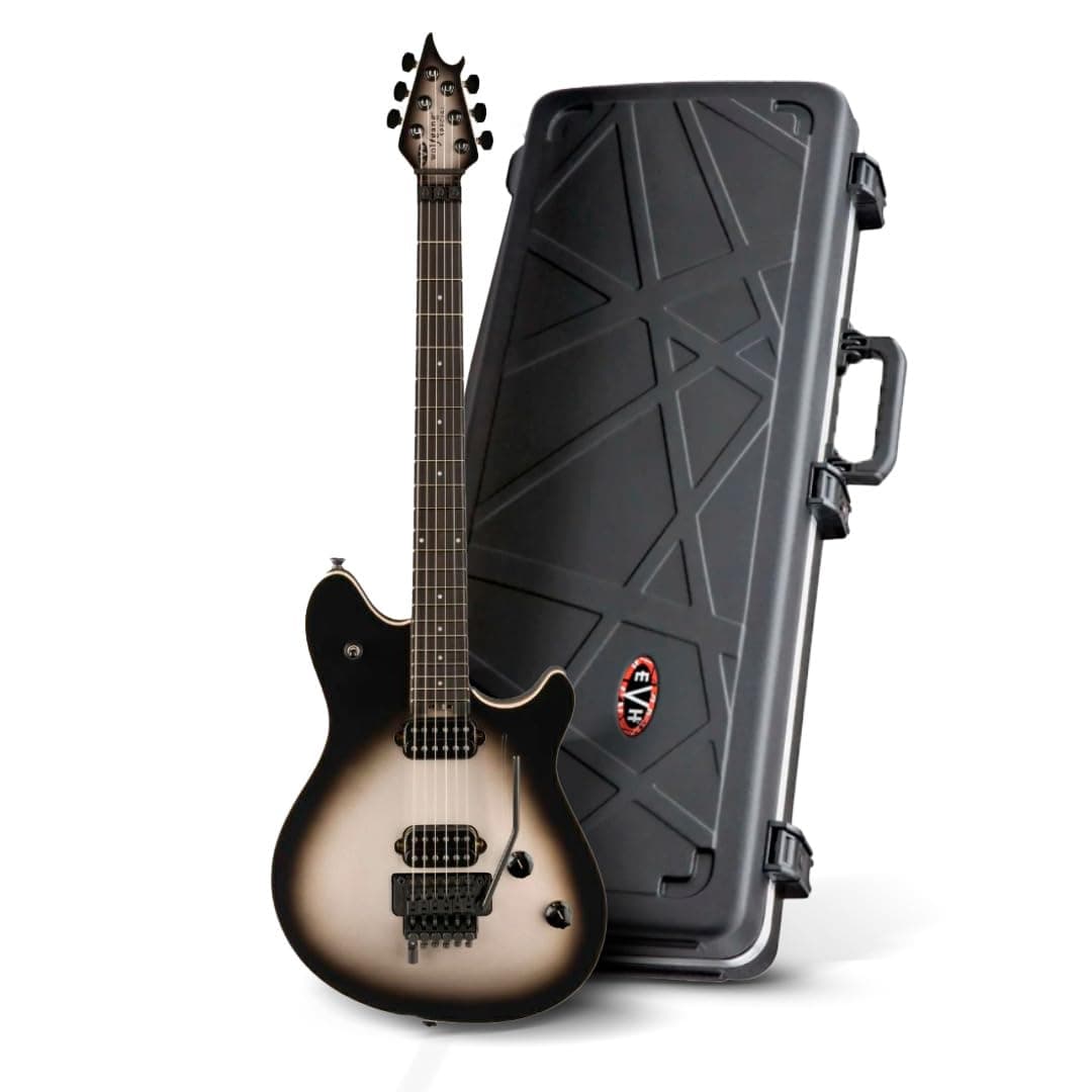 EVH Wolfgang Special Guitarra Eléctrica (Silver Burst Ebony) + Estuche Rígido EVH Wolfgang | Bundle 2 piezas | Marca Fender EVH | PartNumber EVH5107701521K1
