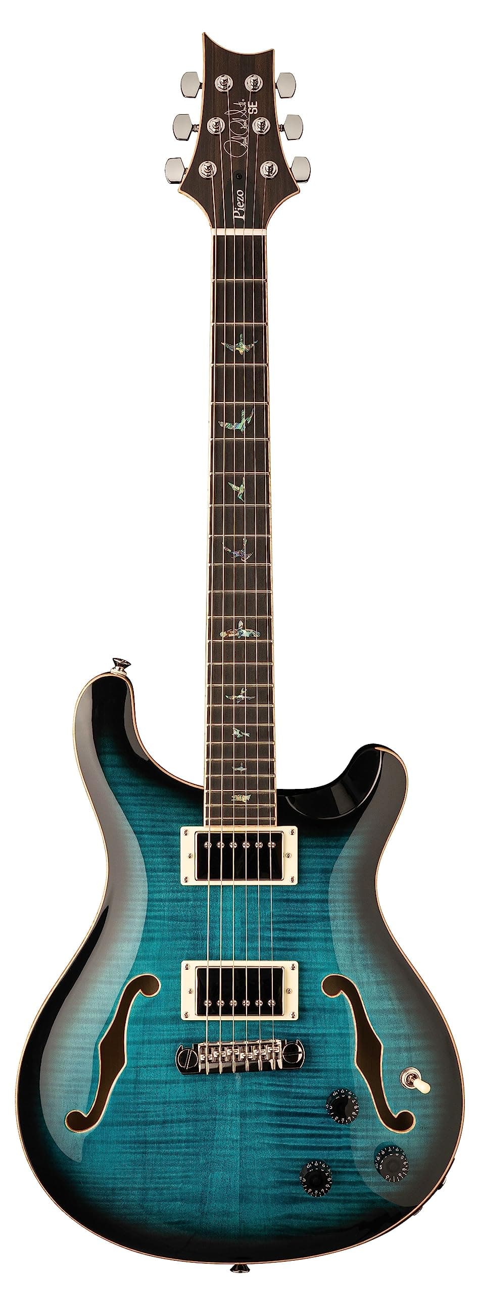 PRS SE Hollowbody II Piezo 6 cuerdas, Peacock Blue, diestro, (105537:PB)