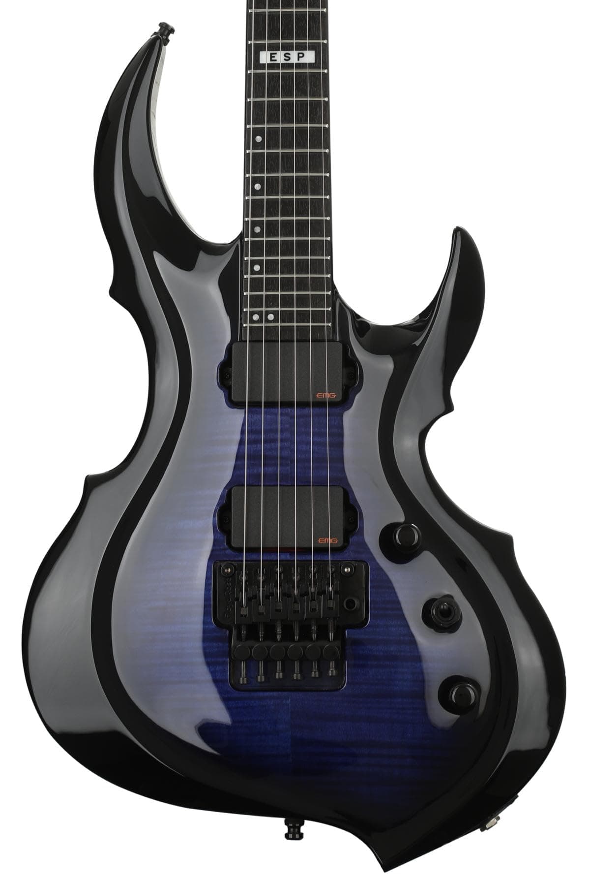 ESP E-II FRX/FM/RDB Guitarra Eléctrica Reindeer Blue con Floyd Rose y tapa de arce flameado
