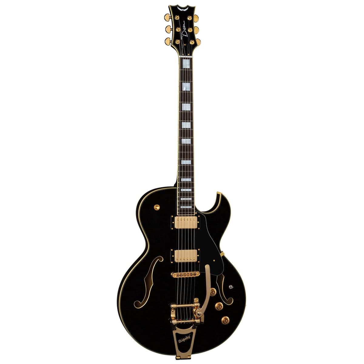 Dean Guitars Colt B CBK - Guitarra Semihueca con Bigsby y Piezo, Classic Black, COLT B CBK