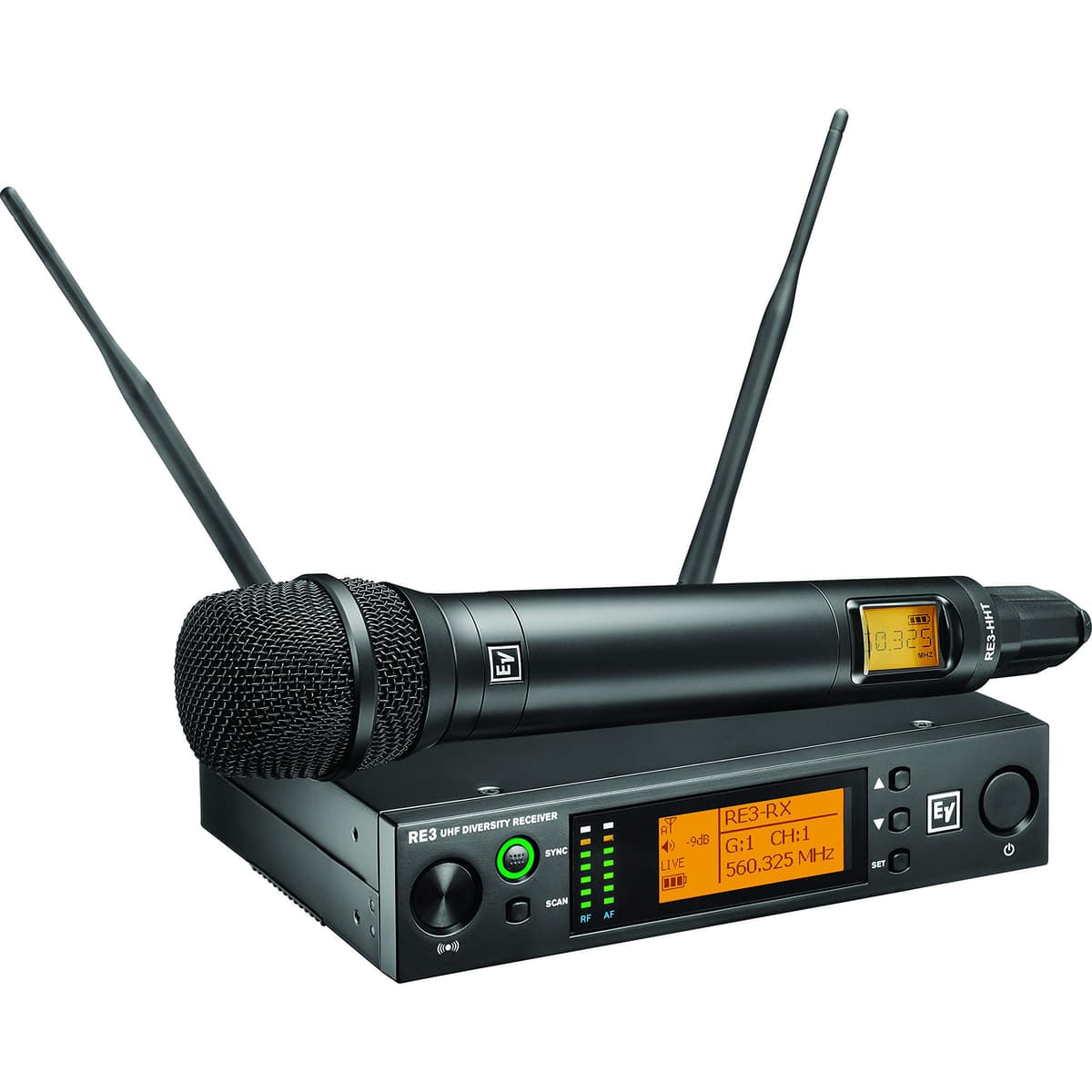 Electro-Voice RE3-RE420-5H Sistema Inalámbrico de Mano con Cápsula RE420,560-596 MHz, Micrófono Handheld Profesional F.01U.354.215