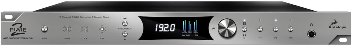 Antelope Audio Pure2 853744004281 - Convertidor AD/DA de Mastering de Alto Nivel con Tecnología de Reloj AFC, DAC USB Portátil, Conversor Digital a Analógico para PC y Mac