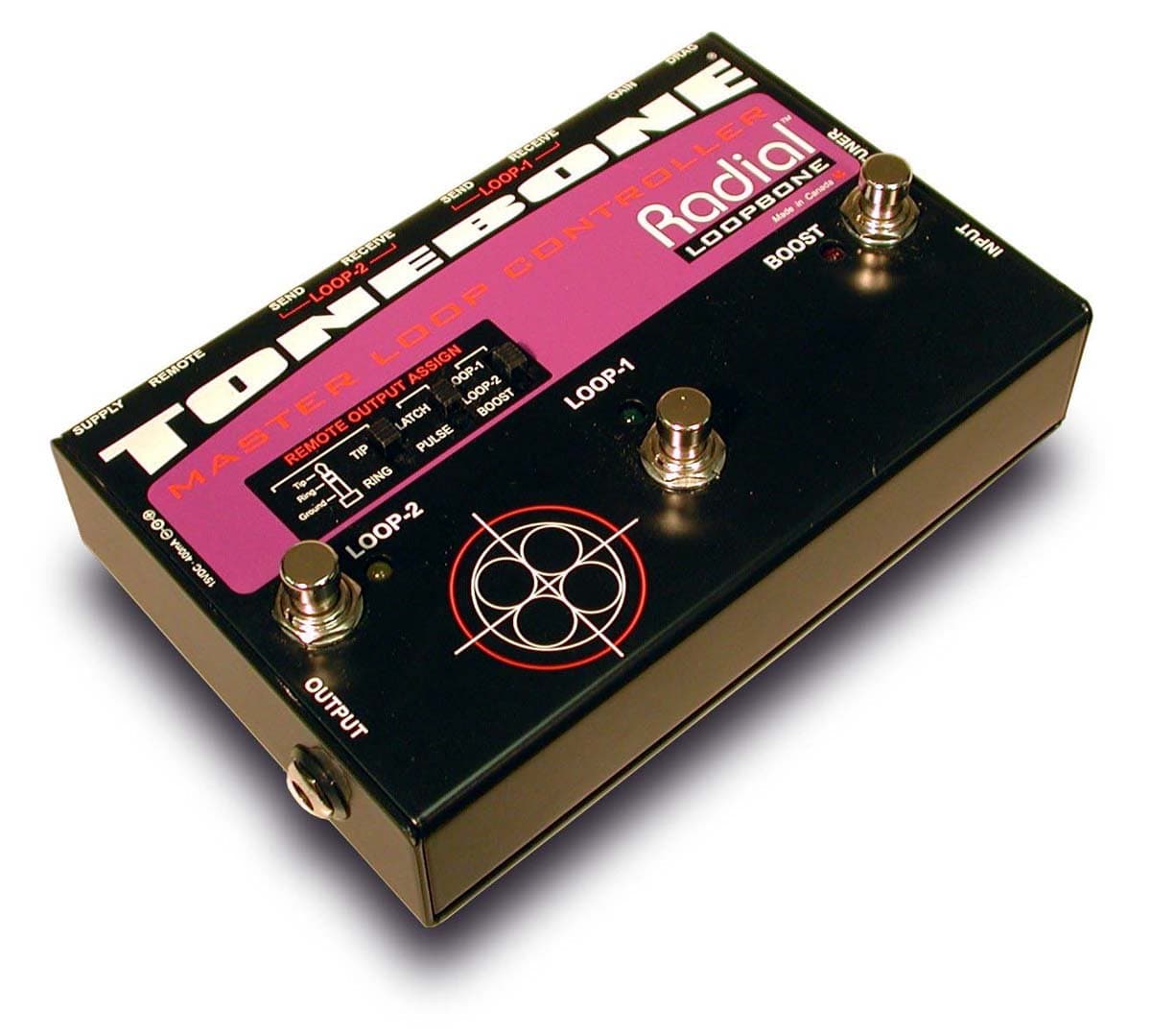 Radial Tonebone R8007078 Loopbone Looper de Efectos Control Maestro de Pedalera con Slingshot Remote