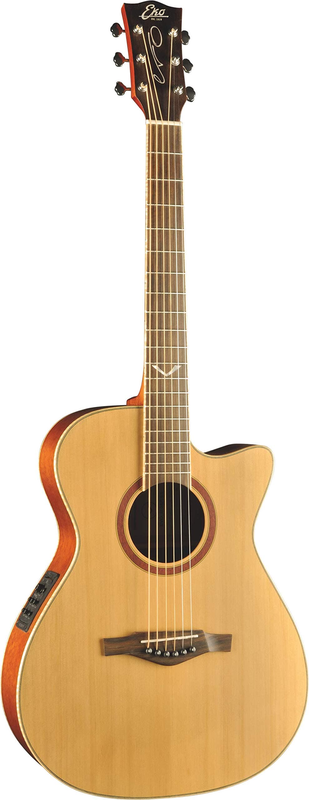 Eko EVO III Auditorium Cutaway Guitarra Electroacústica de Cuerpo Auditorio con Cutaway (06217236)