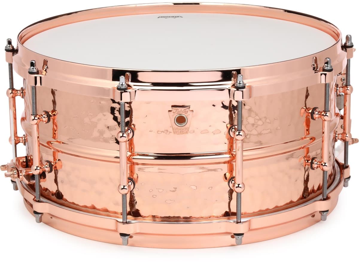 Ludwig Copper Phonic LC662KTC - Caja 6.5"x14" martillada, cobre con laca ligera, redoblante profesional
