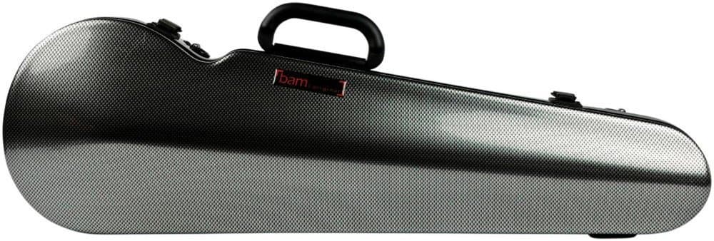 Bam High Tech 2002XLSC Estuche Contorneado para Violín Color Silver Carbon, Rígido Ultraliviano, Protección Premium