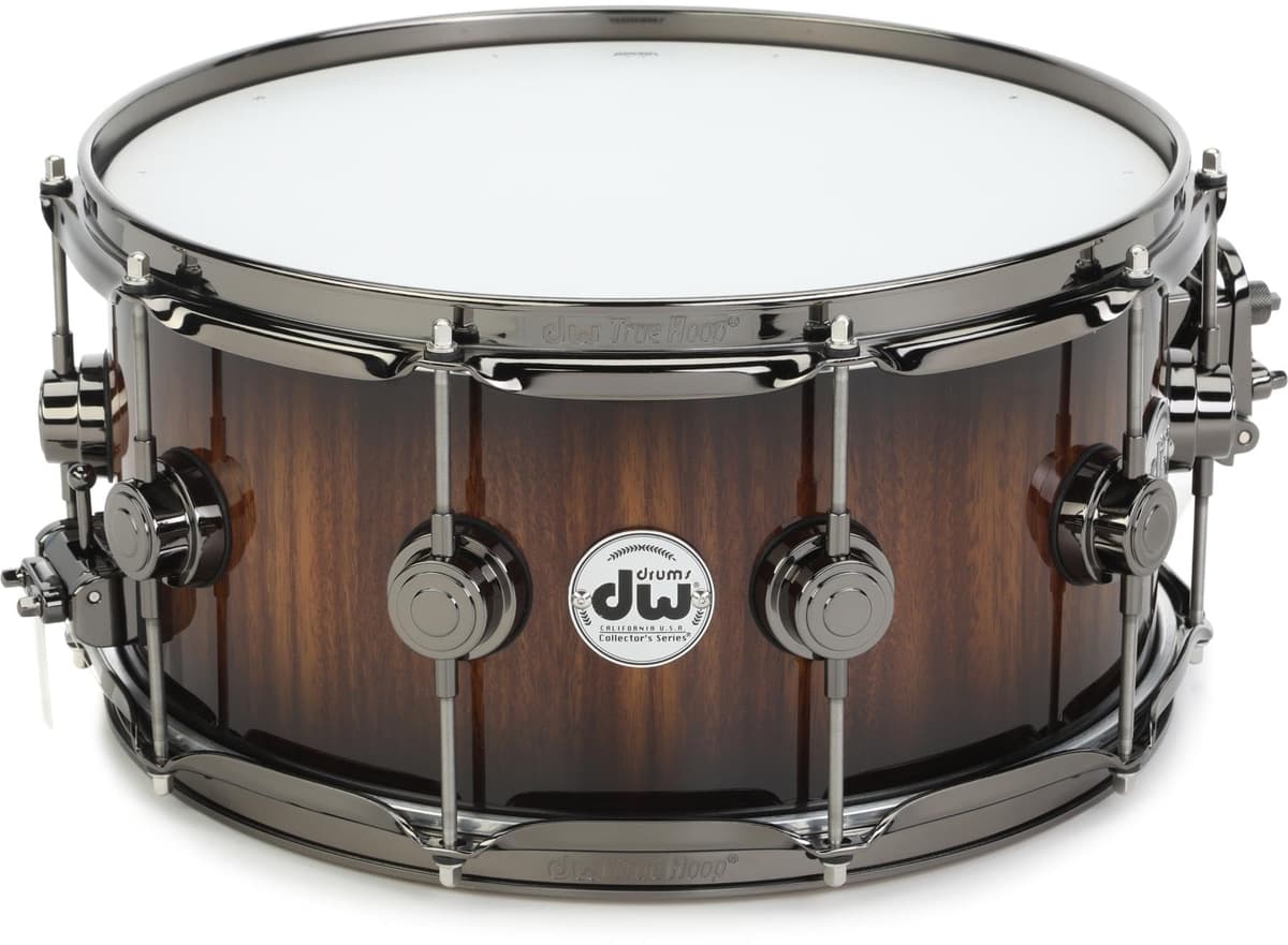 DW Private Reserve DRX76514SSN614 - Redoblante 6.5x14" Monkey Pod - Natural to Candy Black Burst
