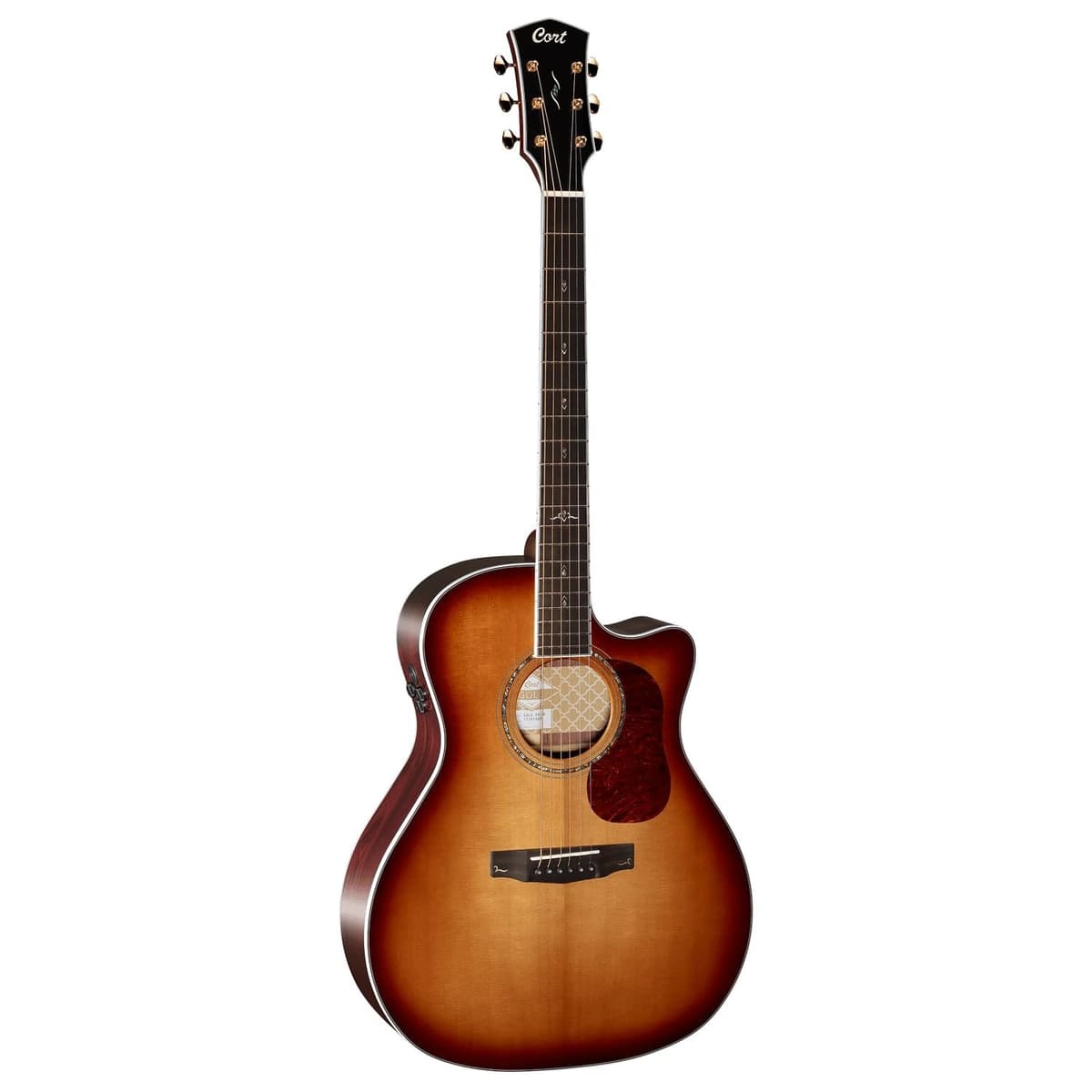 Cort GOLDA8LB-U Guitarra Electroacústica 6 Cuerdas, Derecha, Light Burst, Tamaño Completo