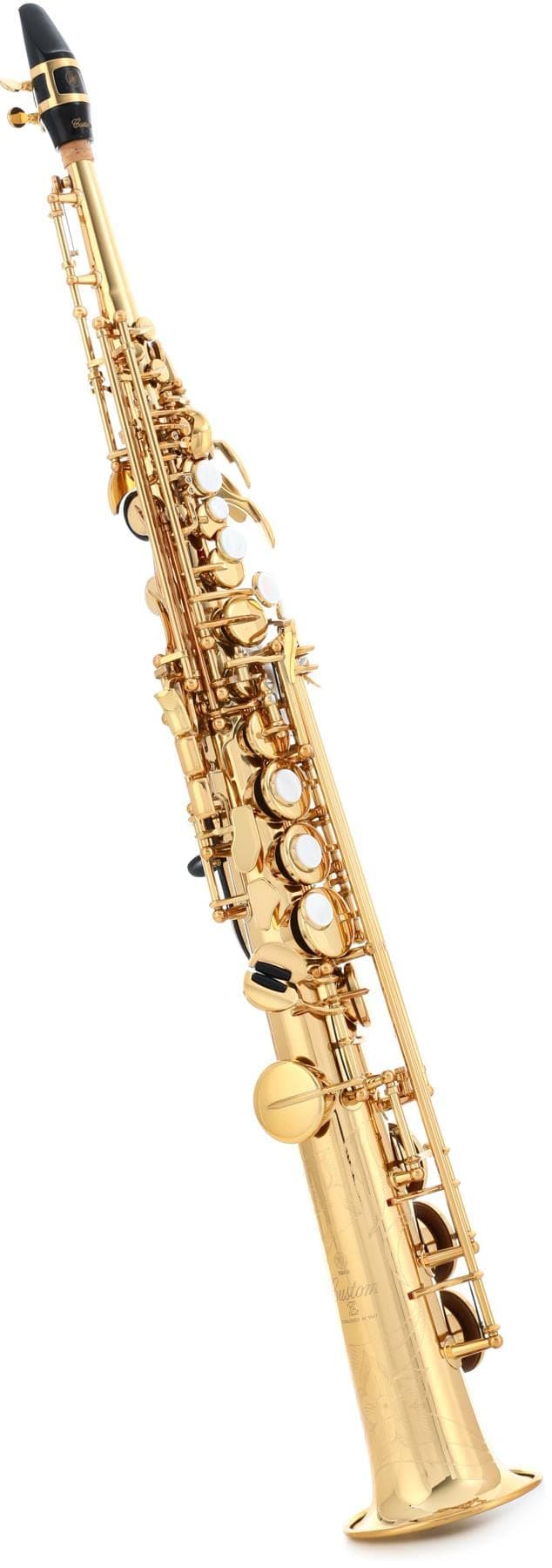 Yamaha YSS-82Z Custom Z - Saxofón Soprano Profesional, Laca Dorada, Boquilla y Estuche Incluidos