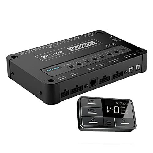 Audison bit Nove DRC Procesador de Interfaz de Señal 6 Canales In 9 Out, 2 Entradas Ópticas, Control Remoto DRC, DSP Car Audio