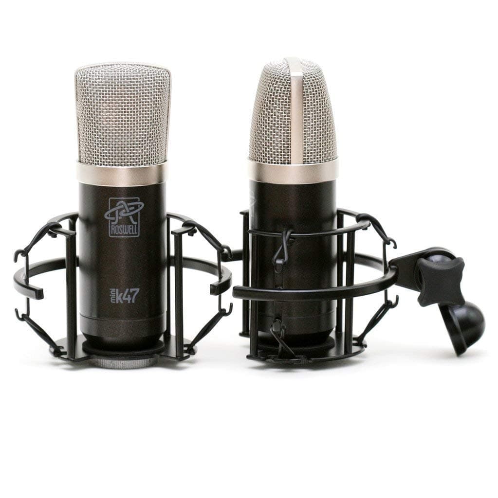 Roswell Pro Audio Mini K47 Par Matcheada de Micrófonos de Condensador - Estudio, Grabación, Voces e Instrumentos Matched Pair Mini K47