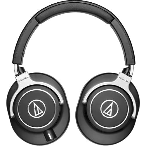 Audio-Technica ATH-M70x Audífonos de Estudio Dinámicos Monitor con Estuche, Kit de Limpieza 6Ave y Garantía Extendida de 1 Año