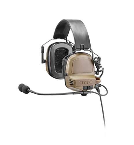 OTTO Engineering NoizeBarrier TAC V4-11032FD, color Flat Dark Earth, tamaño único, auriculares electrónicos tácticos con reducción de ruido, protección auditiva profesional