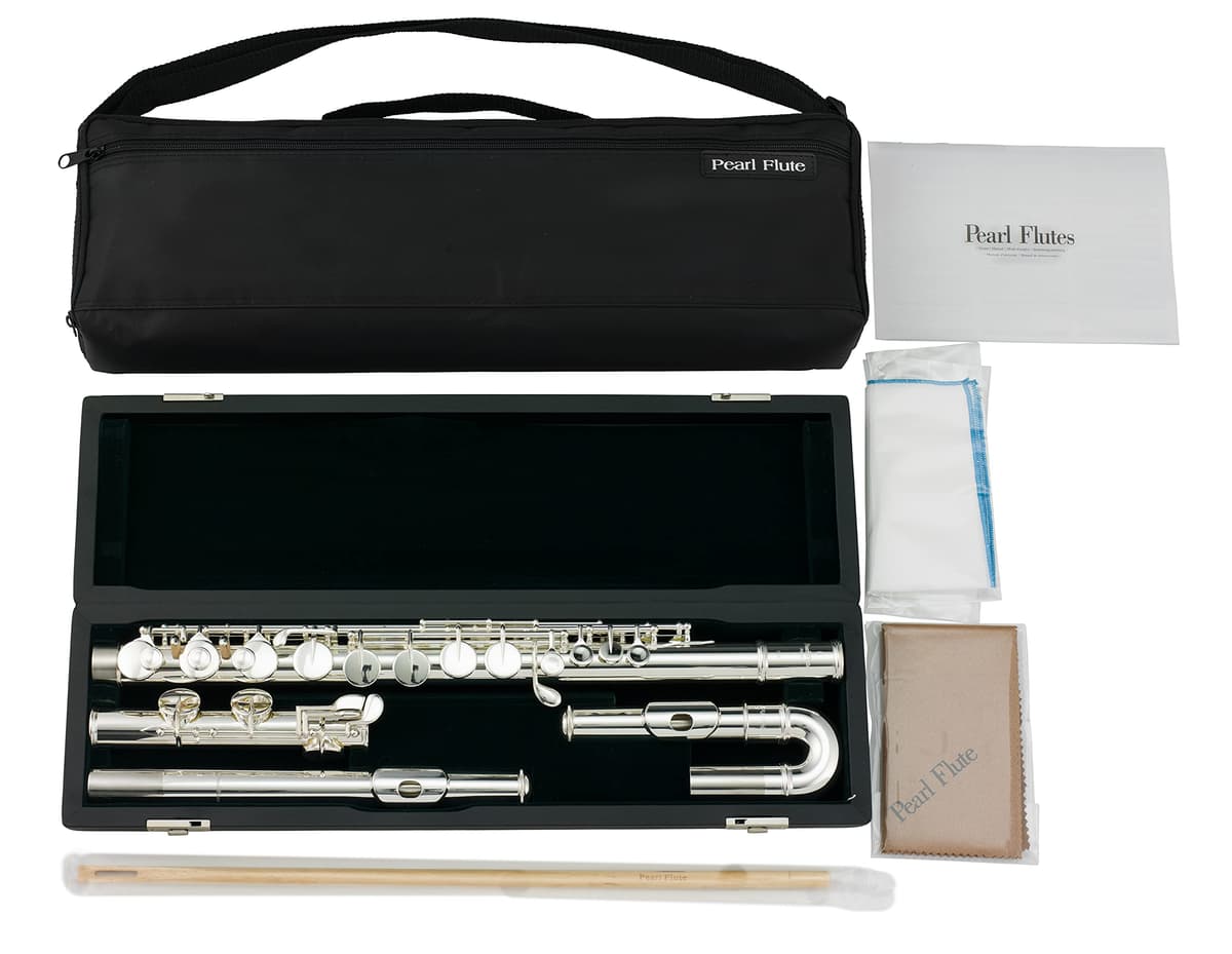 Pearl PFA201SU Flauta Alto Harmony, con Cabezas Recta y Curva, Plateada, Modelo PFA201SU, Pearl Corporation
