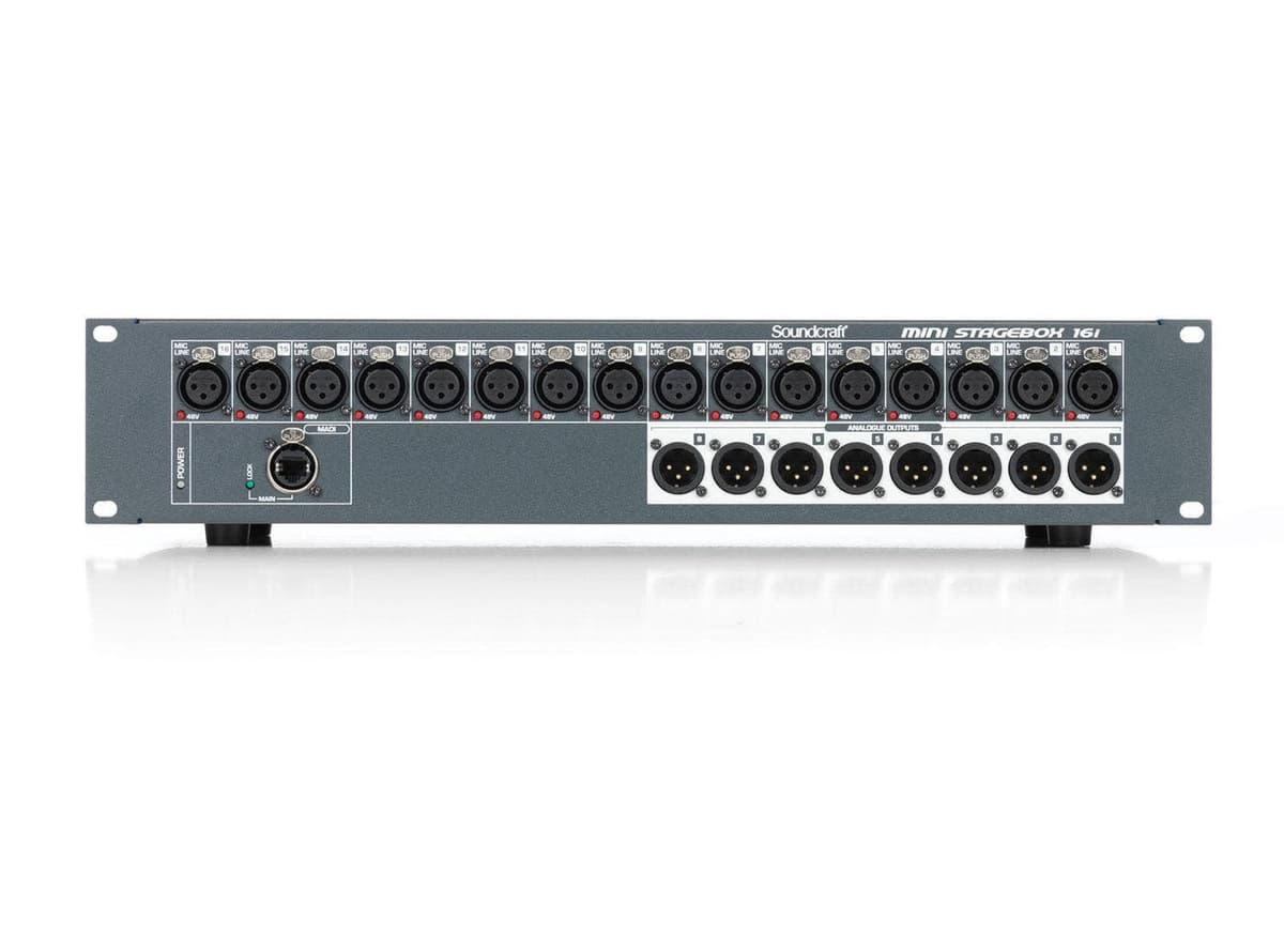 Soundcraft MSB-16i Stagebox Digital Compacto de 16 Canales con I/O Controlado Remotamente para Sistemas de Audio Profesional