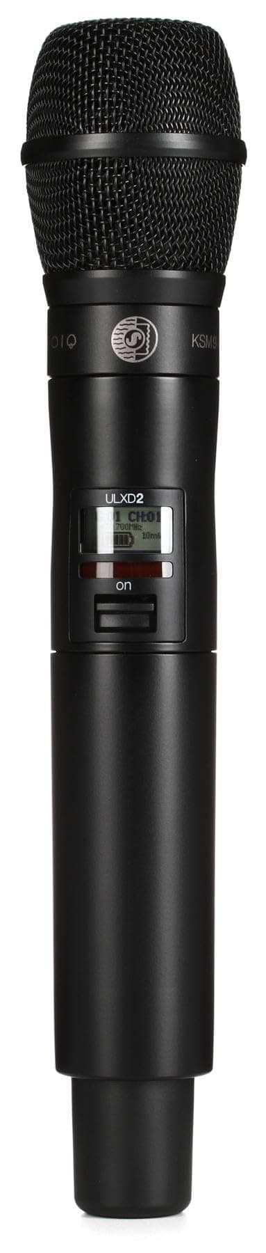 Shure ULXD2/KSM9HS Transmisor de micrófono inalámbrico de mano con cápsula intercambiable KSM9HS, banda H50 ULXD2/KSM9HS=-H50