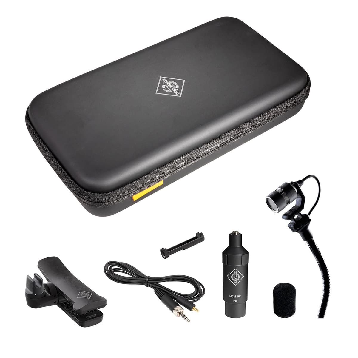 Neumann MCM 114 Set para Bronces y Saxofón, Micrófono de Clip Universal Sennheiser Consumer Audio, sistema de micrófono para instrumentos, set completo UNI 8711