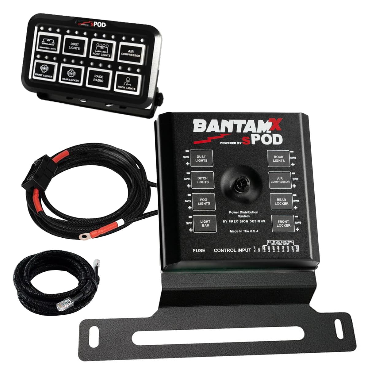 sPOD BantamX 870025 HD para Jeep JL/JT - Central de Control Eléctrico Off-Road, Módulo de Interruptores, Gestión de Accesorios y Luces