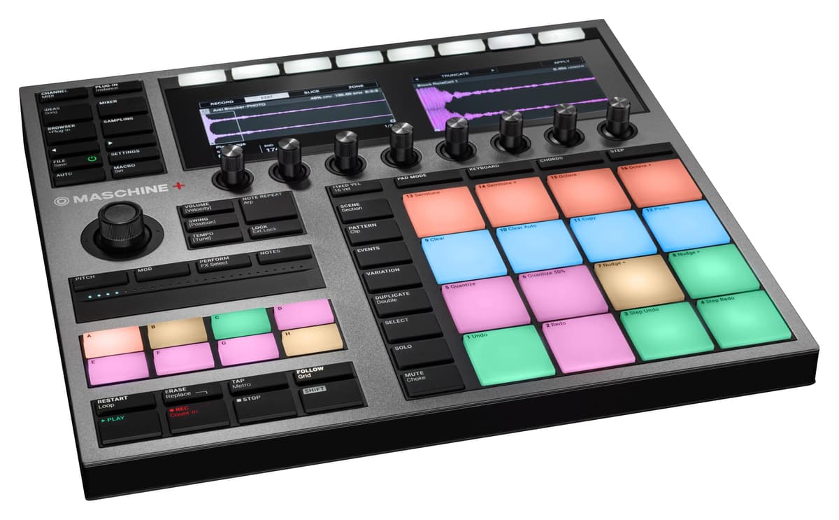 Native Instruments Maschine+ Instrumento de Producción y Performance Autónomo, Groovebox Standalone para Música Electrónica y Beatmaking
