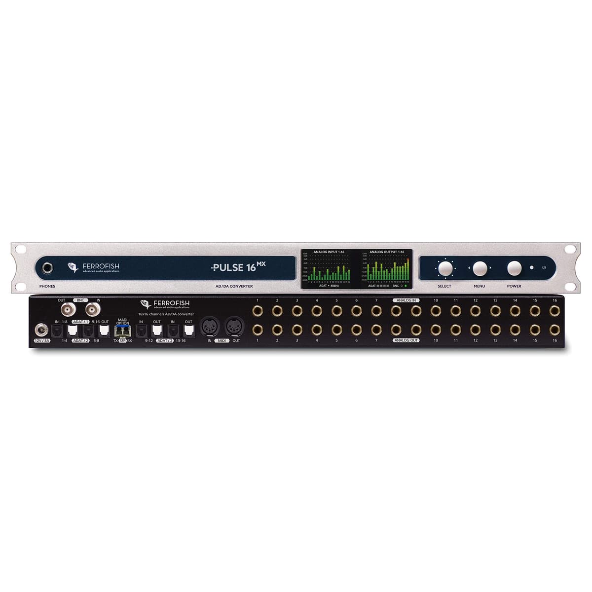 Ferrofish Pulse 16 MX AD Converter - Convertidor AD/DA 16 canales, MADI, ADAT, 192 kHz, Audio Profesional