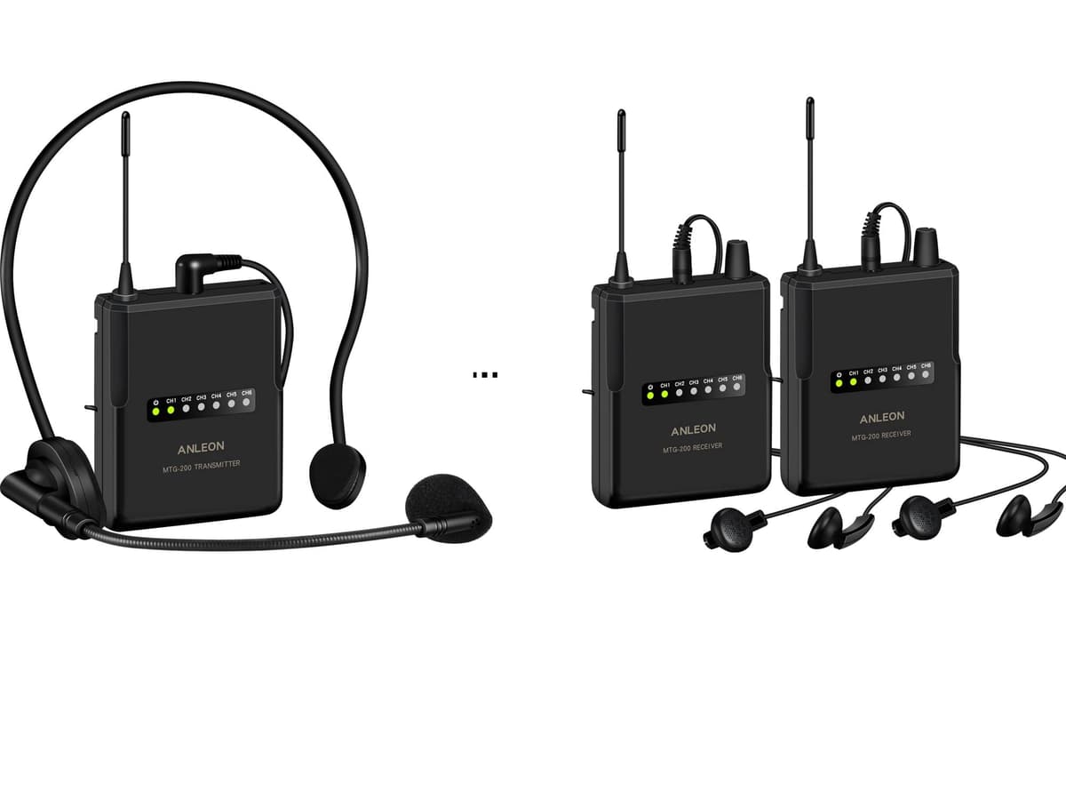 ANLEON MTG-200 sistema inalámbrico guía turístico e interpretación de idiomas 915 MHz (20 receptores)