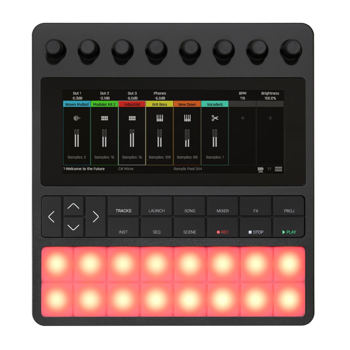 1010music Bento Sampling Production Studio - Estudio de Producción y Muestreo, Sampler, Groovebox, Secuenciador, Portátil, USB-C