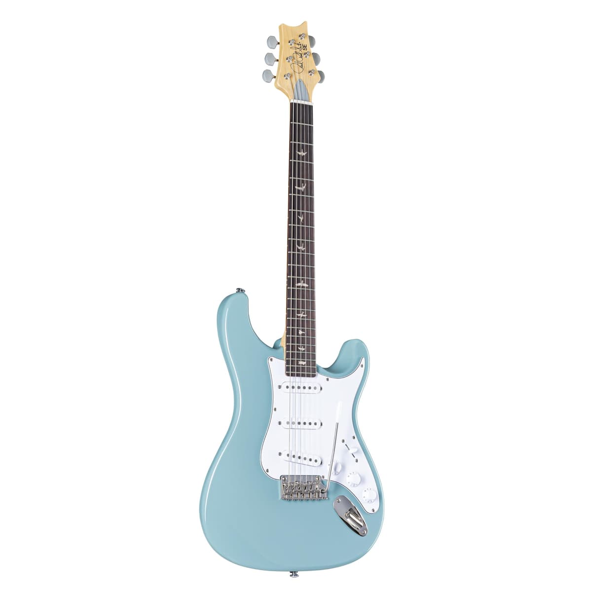 PRS SE Silver Sky 6 Cuerdas Stone Blue con Funda, Diestro (109639::2J:)