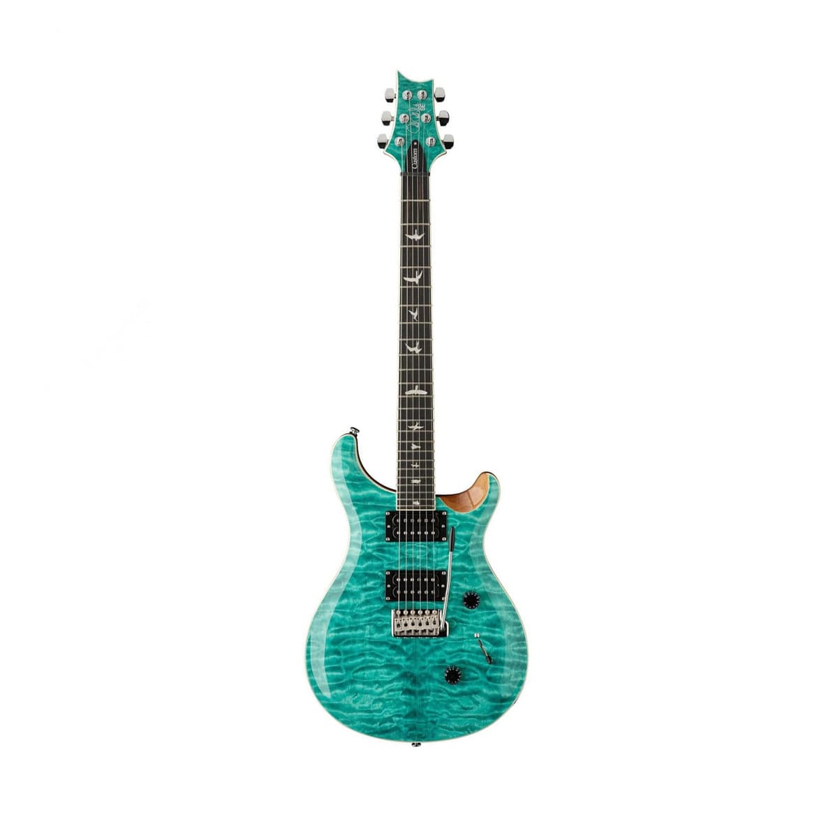 PRS SE Custom 24 6 cuerdas guitarra eléctrica con funda, diestro, color turquesa (107993::TU:)