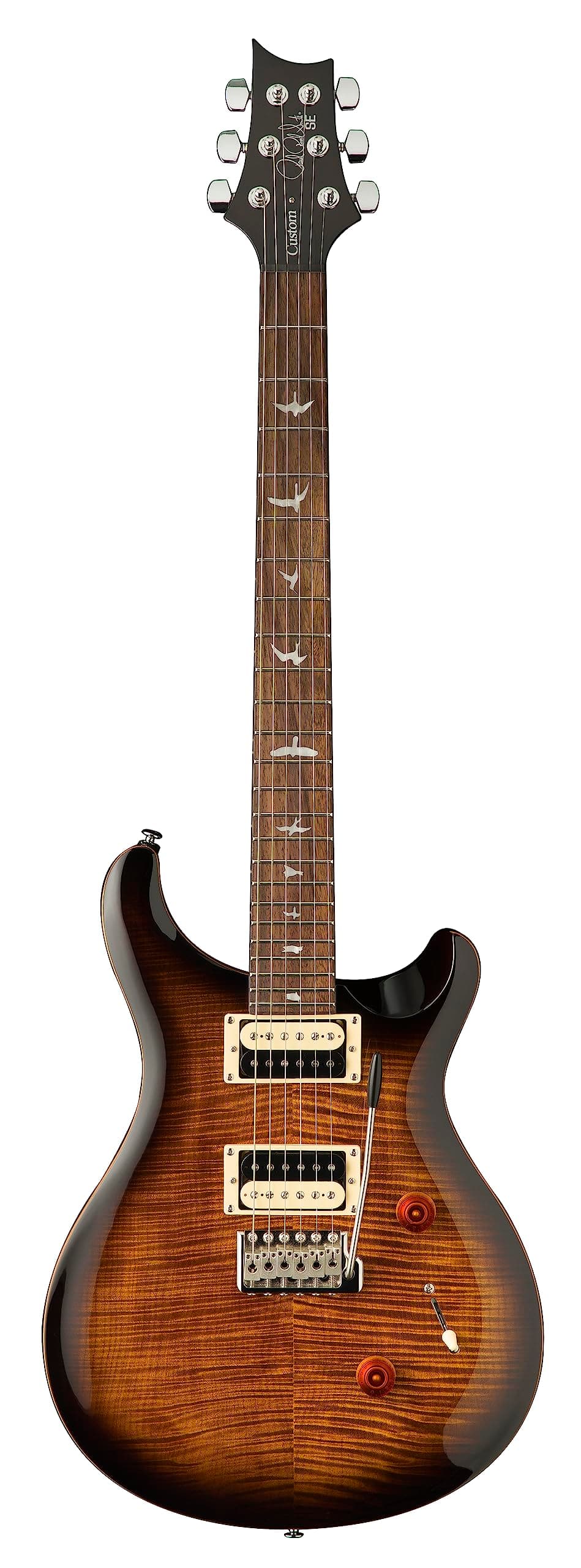PRS SE Custom 24 Guitarra Eléctrica 6 Cuerdas, Black Gold Burst, Diestro, con Gigbag (107993::FE:)