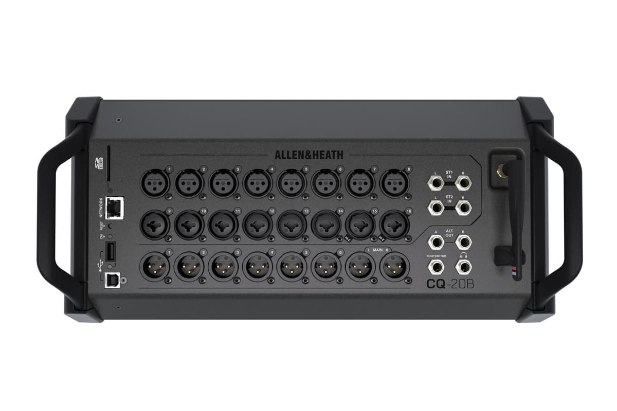Allen & Heath CQ-20B Mezcladora Digital con WiFi y Bluetooth, 20 Canales, Control Remoto, Efectos Integrados, USB, para Estudio y En Vivo AH-CQ20B