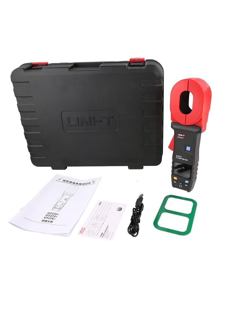 UNI-T UNI-Trend UT273+ Pinza Amperimétrica Medidor de Resistencia de Tierra Auto Rango, Tester de Puesta a Tierra y Bucle de Pararrayos, Compatible UT275 UT276A+ UT278A+ UT278C UT278D (HY-UT273+)