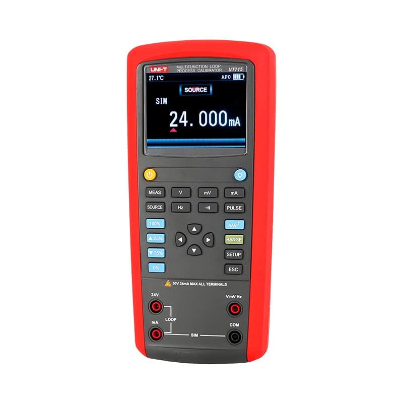 UNI-T UT715 Calibrador de Procesos Multifunción - Medición y Generación de Voltaje y Corriente DC, Calibrador de Bucle, Salida y Entrada de Señal, Precisión Industrial