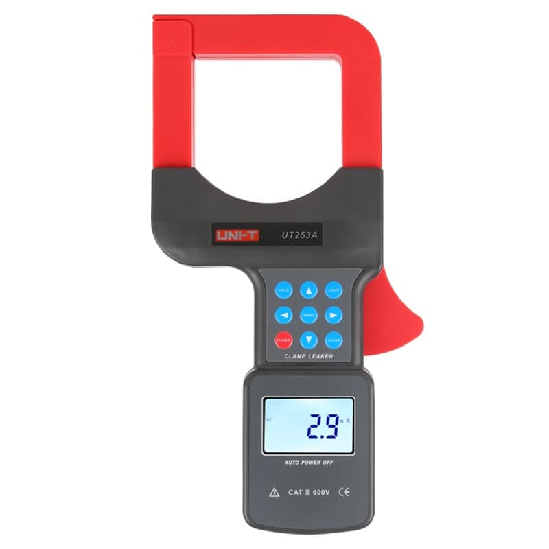 UNI-T UT253A Pinza Amperimétrica de Fuga de Corriente 2000A Mandíbulas Grandes 80×80 mm Instrumento Profesional
