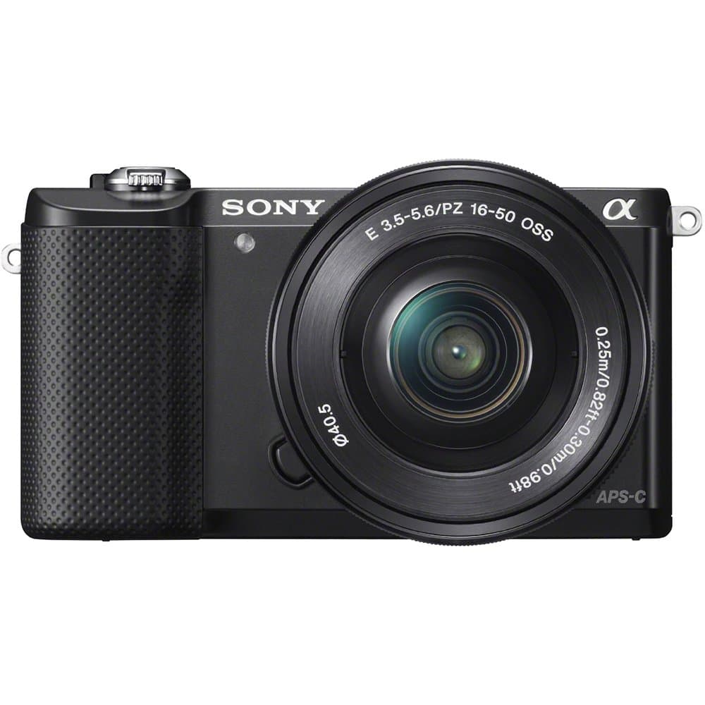 SONY Alpha a5000 ILCE5000L/B Cámara Mirrorless Digital con Lente 16-50mm OSS (Negra) Compacta Wi-Fi NFC 20.1MP Pantalla Abatible Grabación Full HD