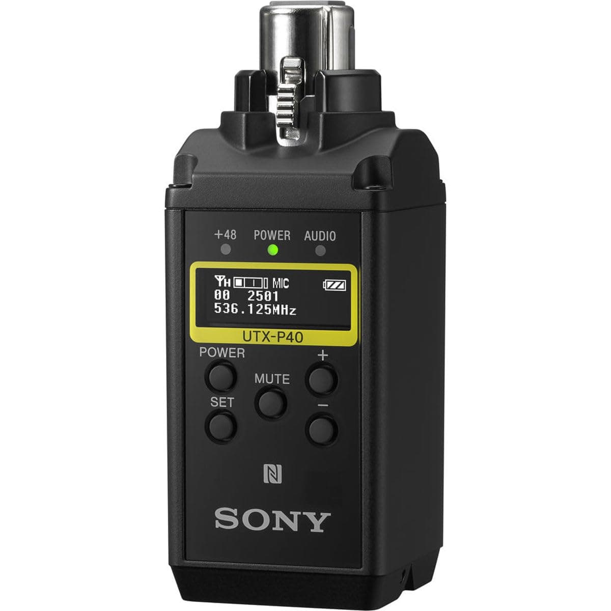 Sony UTX-P40 Transmisor Plug-On Inalámbrico, Banda 14UC 470-542 MHz, Profesional para Micrófonos XLR, Audio UHF, Compatible con Sistemas Sony UTX-P40/14