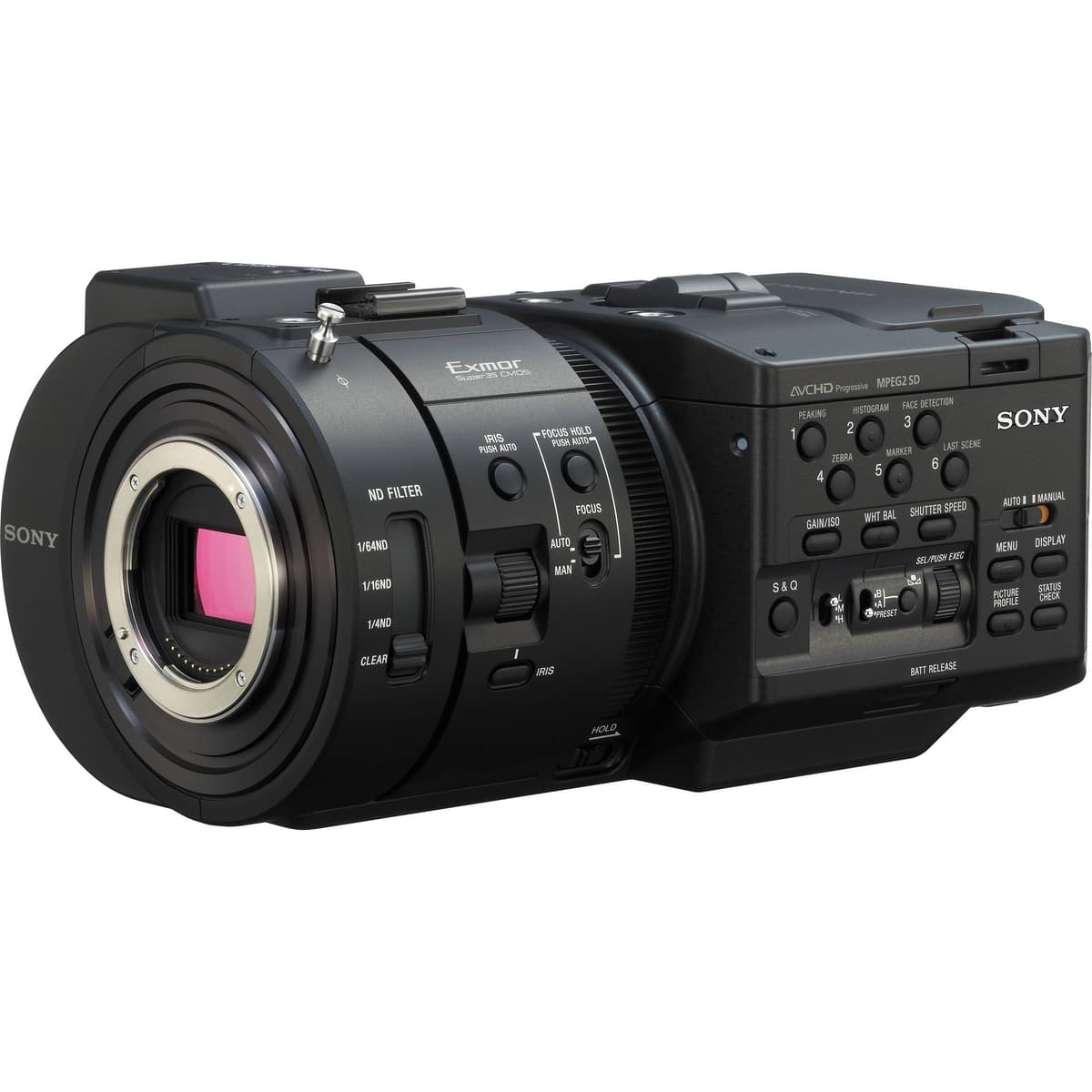 Sony NEX-FS700U videocámara FS Series cuerpo, sensor 4K alta velocidad, video 1920x1080/60p, pantalla LCD 3.5" con visor (VF)