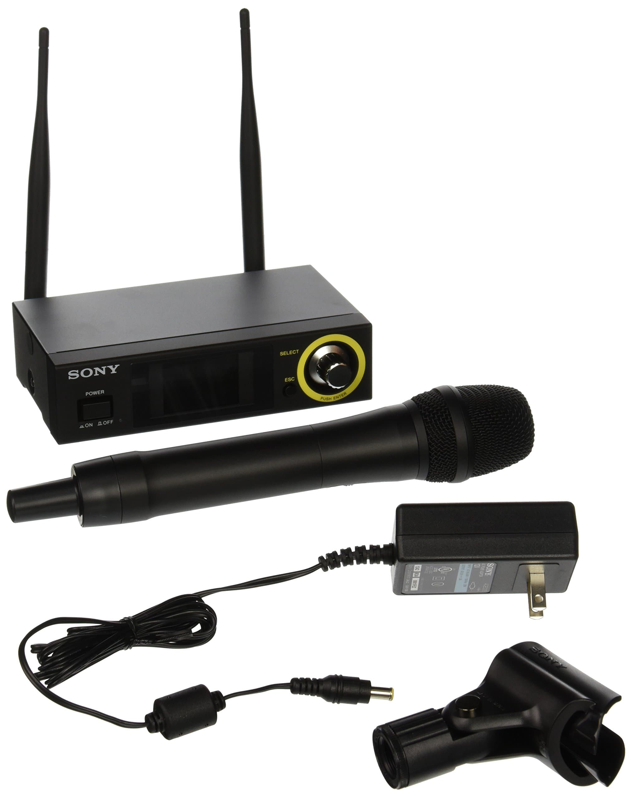 Sony DWZ DWZM70 Micrófono Inalámbrico Digital para Voz y Conferencias, Set Vocal con Receptor, Color Negro