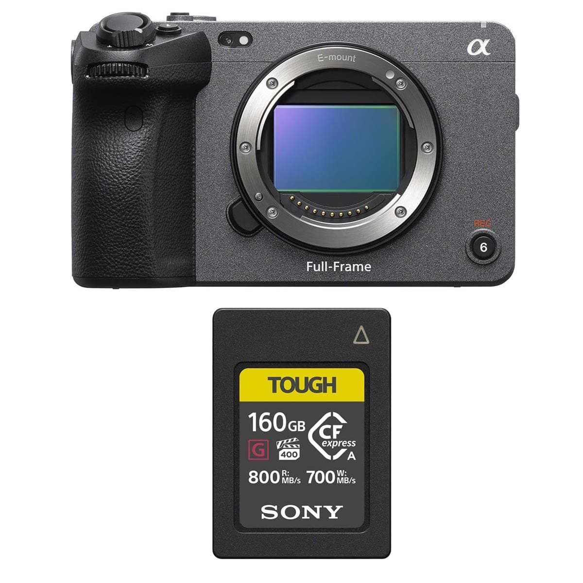Sony Alpha FX3 - Cámara de cine Full-Frame, Kit/Bundle con Tarjeta Sony Tough CFexpress Type A 160GB para cámara digital, línea Cinema, 4K, compacta, profesional